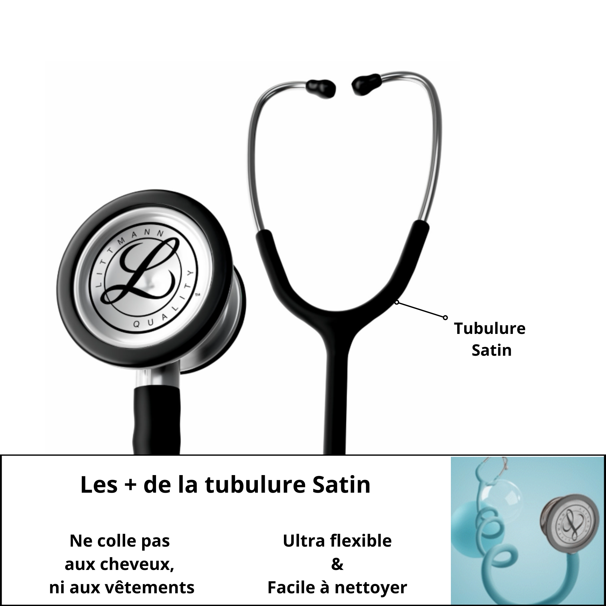 Stéthoscope 3M™ Littmann® Classic III™ - Tubulure Satin