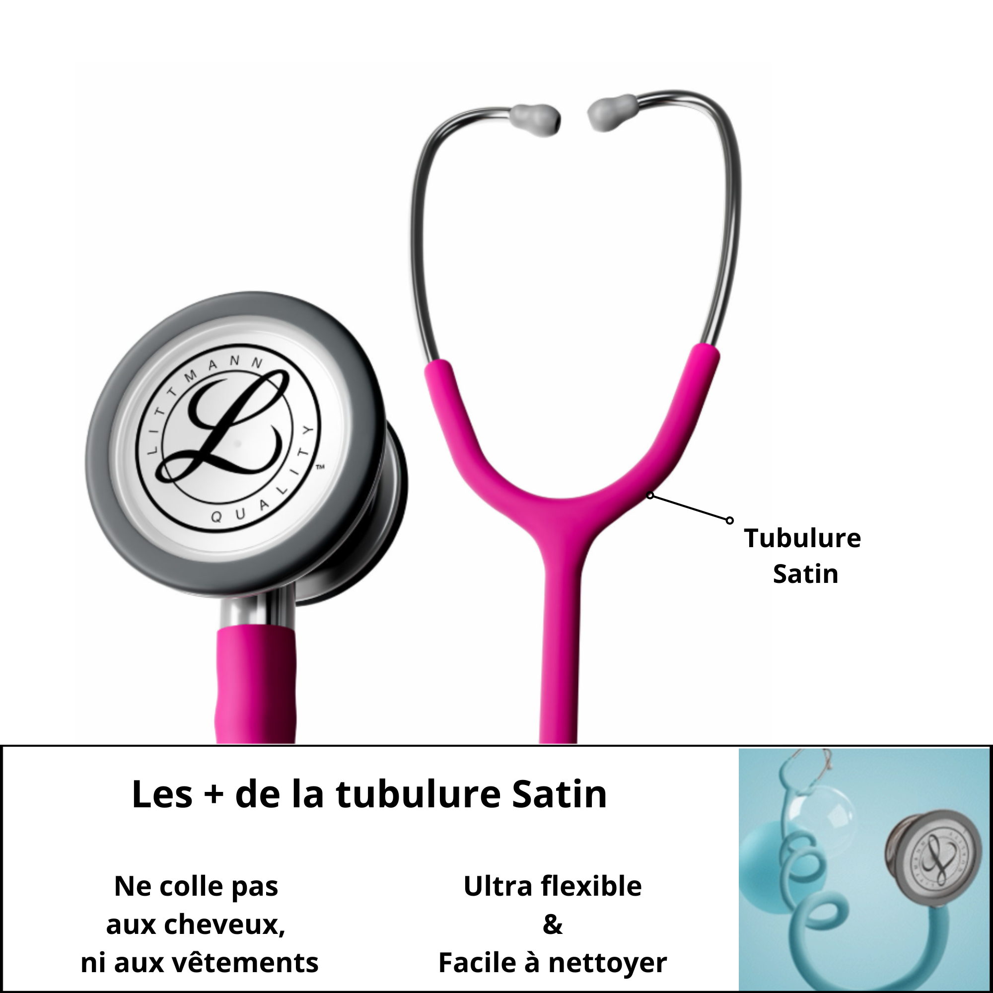 Stéthoscope 3M™ Littmann® Classic III™ - Tubulure Satin
