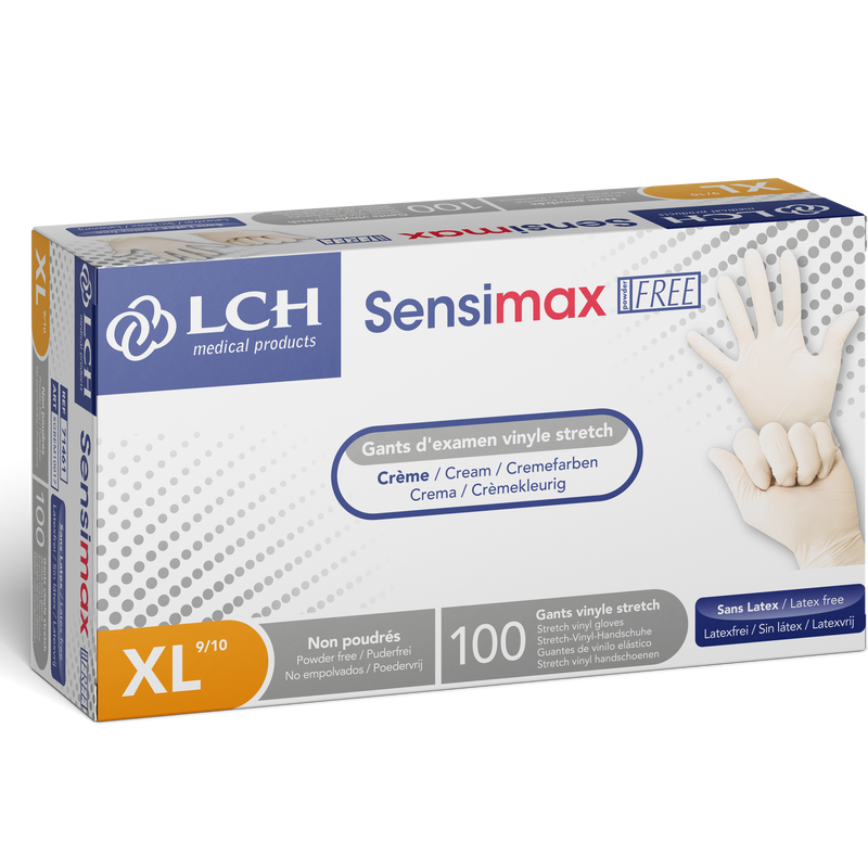 Gant d'examen vinyle stretch non poudré Sensimax