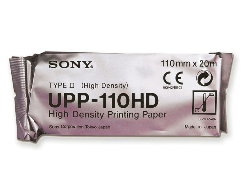 Papier thermique noir et blanc haute densité Sony UPP-110 HD 110mmx20m