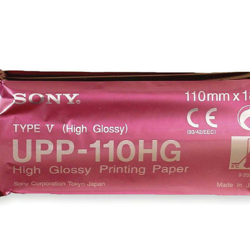 Papier thermique noir et blanc brillant Sony UPP-110 HG 110 mmx18m