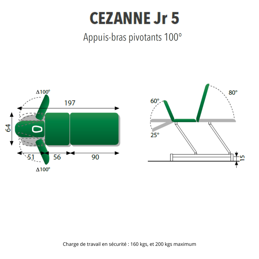 Table de massage Cezanne JR5