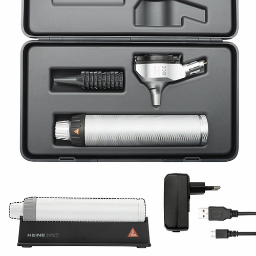 Trousse Otoscope HEINE Beta 400 à Fibre Optique LED poignée rechargeable