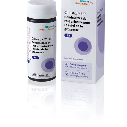 Bandelettes urinaires Clinistix URI - 4 paramètres suivi grossesse x25