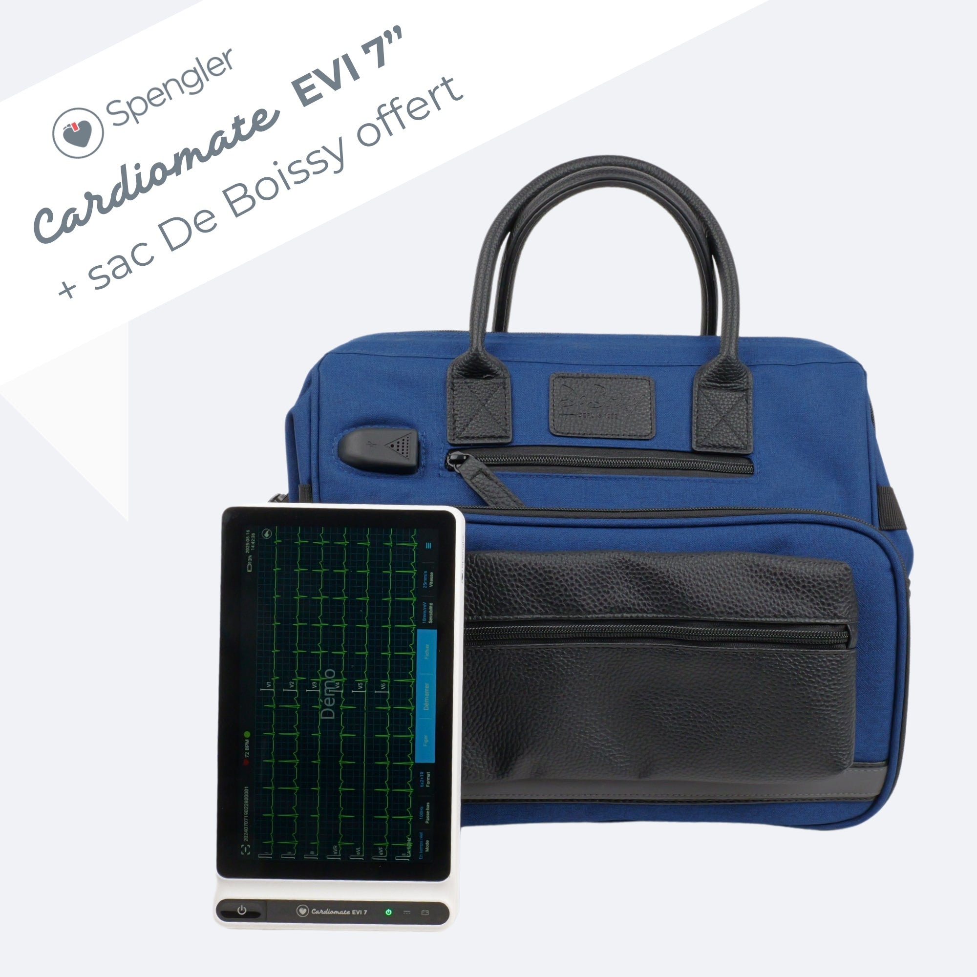 Tablette ECG EVI 7 Cardiomate Spengler + Sac De Boissy offert