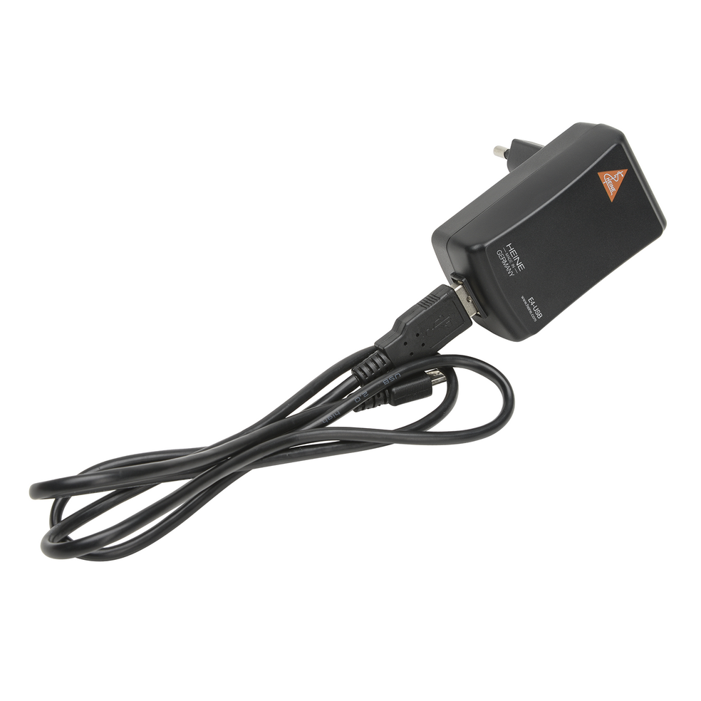 Ophtalmoscope et Skiascope à fente HEINE BETA200S/200 LED, poignée rechargeable, câble USB et bloc d'alimentation