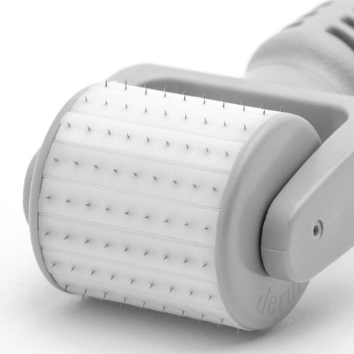 Dermaroller microneedling professionnel 9 rangées d’aiguilles avec profondeur de 1 mm