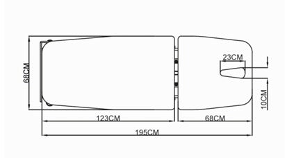 Table de massage électrique 2 plans CORE, proclive - déclive, roues et cadre de commande