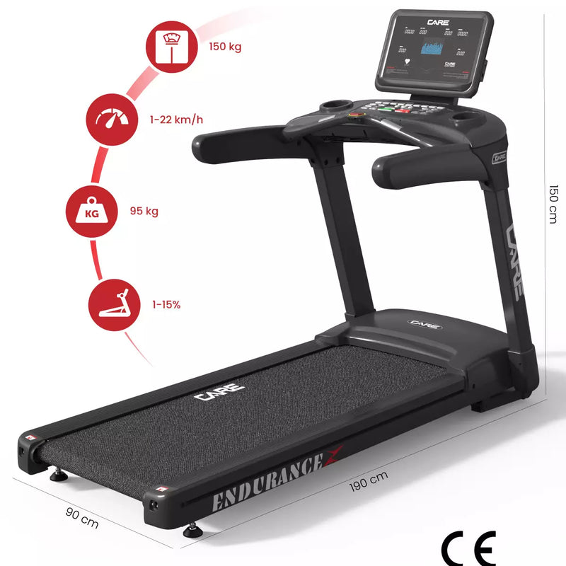 Tapis de course professionnel 22 kmh ENDURANCE CARE